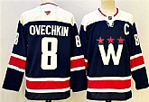 Men's Washington Capitals #8 Alexander Ovechkin Navy With C Patch Stitched Hockey Jersey,baseball caps,new era cap wholesale,wholesale hats